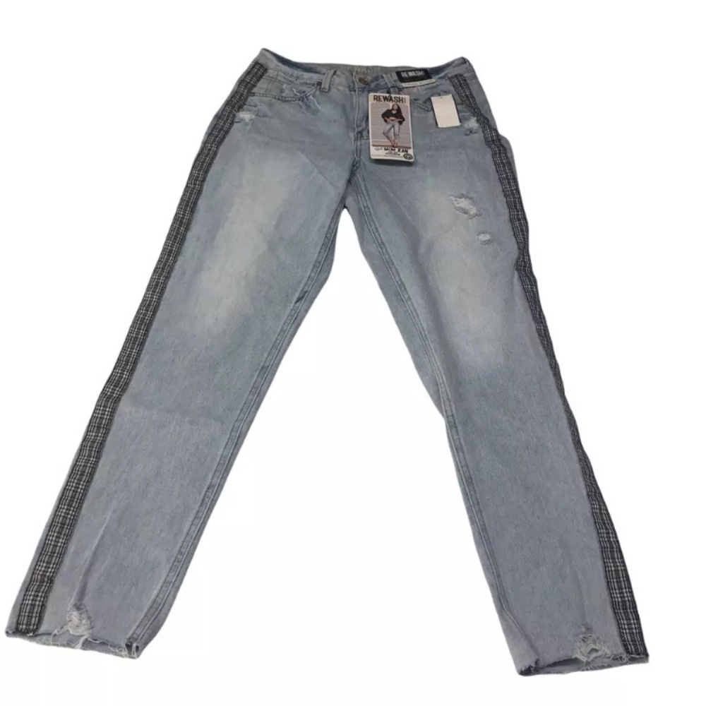 Rewash Women's Ripped Skinny Jeans Blue Pockets Stretch Denim Juniors 9/29 New